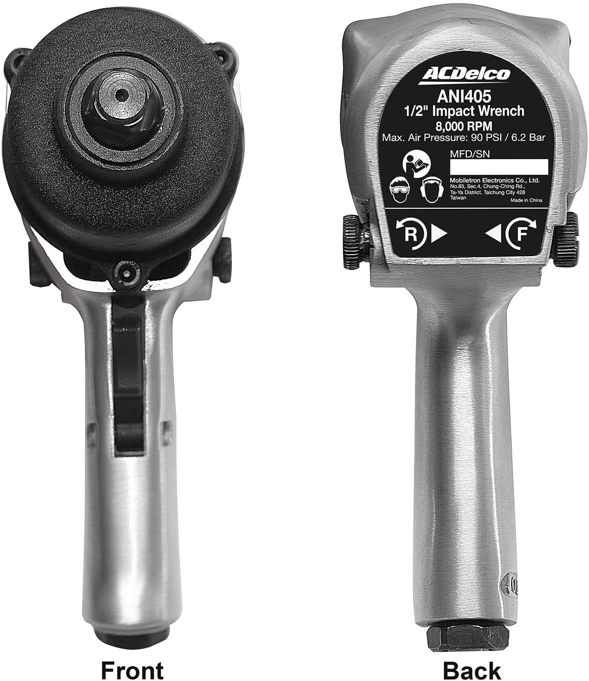 ACDelco ANI405A Heavy Duty Twin Hammer ½” 500 ft-lbs. 5-Speed Pneumatic Impact Wrench Tool Kit - Image 3