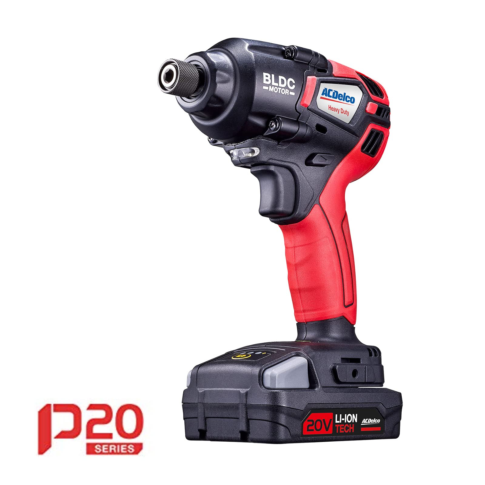 ACDelco ARI20173-PM P20 Series 20V Cordless Li-ion 1/4” 162 ft-lbs. Heavy Duty Brushless Impact Driver Tool Kit - Image 3