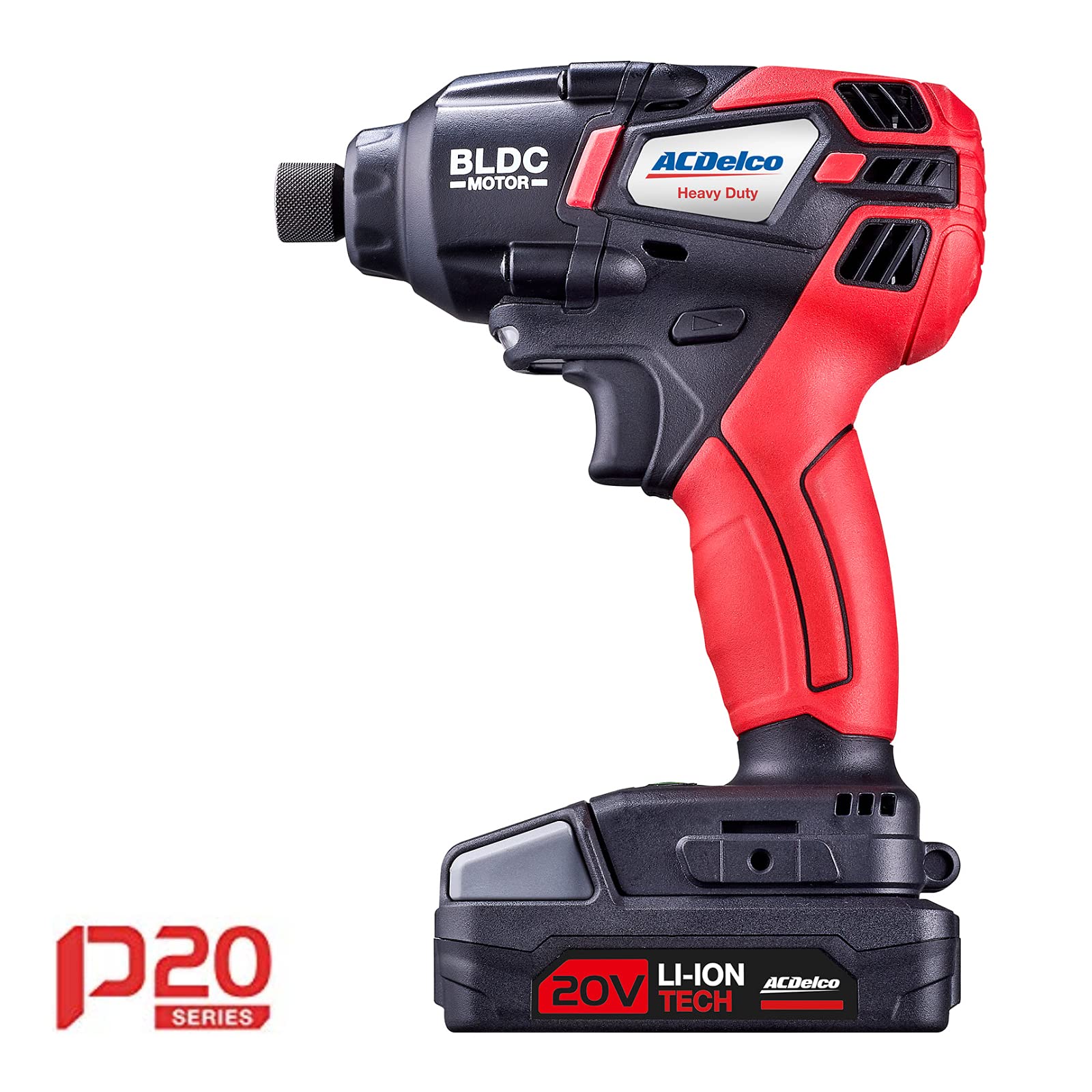 ACDelco ARI20173-PM P20 Series 20V Cordless Li-ion 1/4” 162 ft-lbs. Heavy Duty Brushless Impact Driver Tool Kit - Image 4
