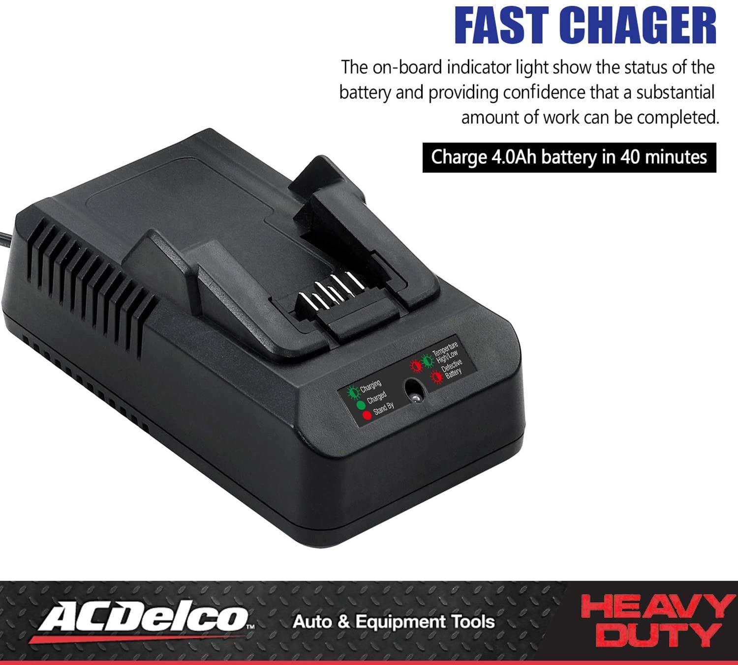 ACDelco ARI20173-PM P20 Series 20V Cordless Li-ion 1/4” 162 ft-lbs. Heavy Duty Brushless Impact Driver Tool Kit - Image 8