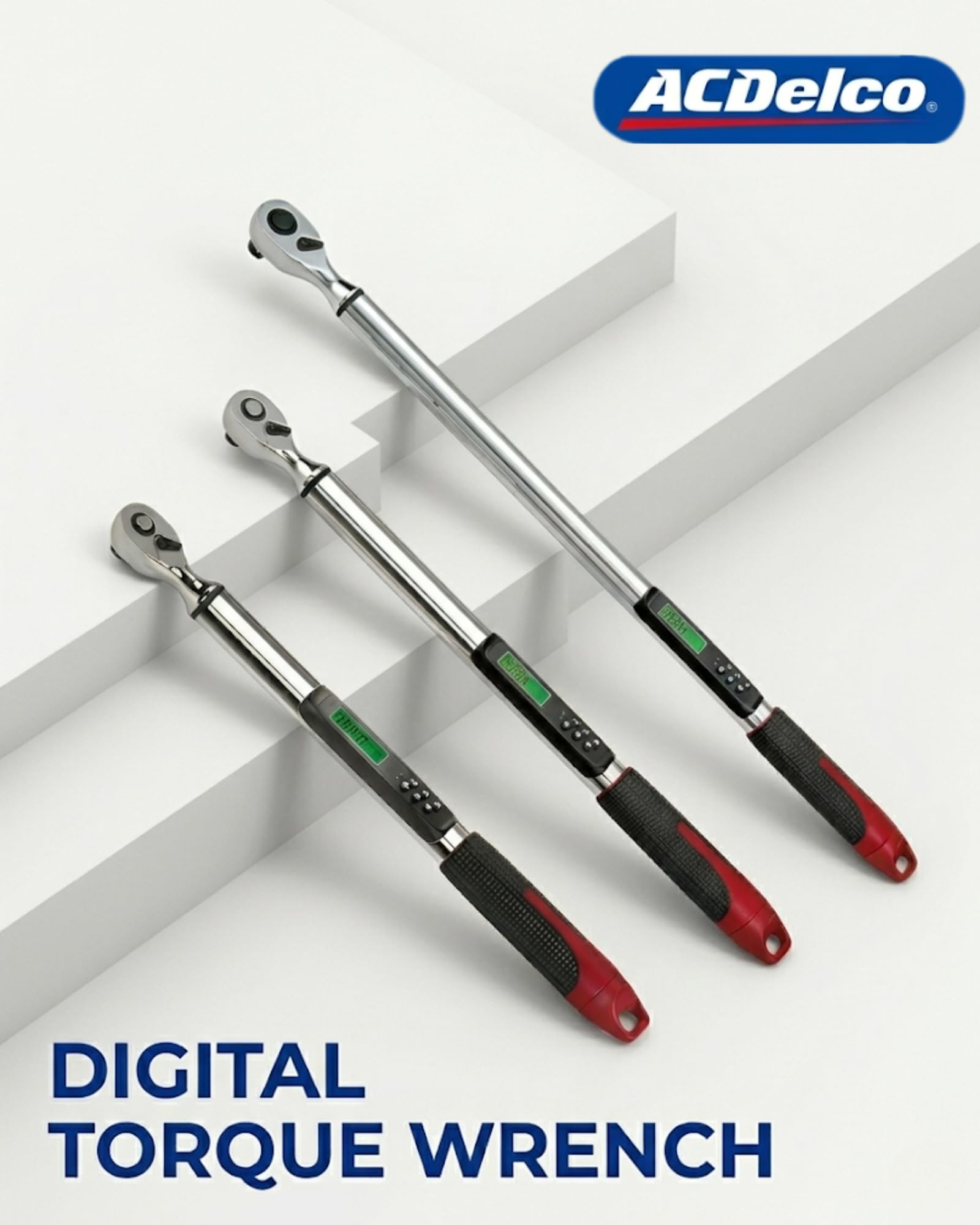 ACDelco Digital Torque Wrench Combo Kit, 1/2" Heavy Duty Angle (25-250 ft-lbs) & 3/8" (5-99 ft-lbs), Buzzer & LED Flash, ISO 6789 Standards Calibration Certificate, ARM303-4A-340-K1 - Image 6
