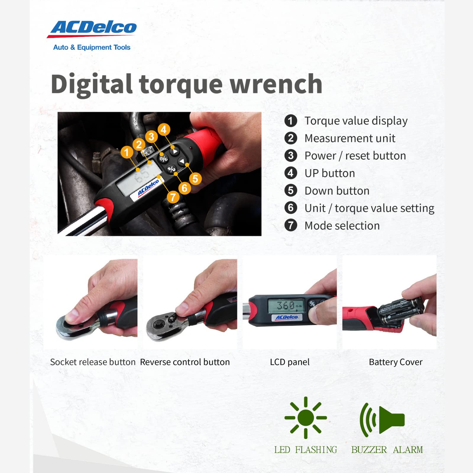 ACDelco ARM601-4 Digital Torque Wrench + Permatex Ultra Slick Engine Assembly Lube - Image 4