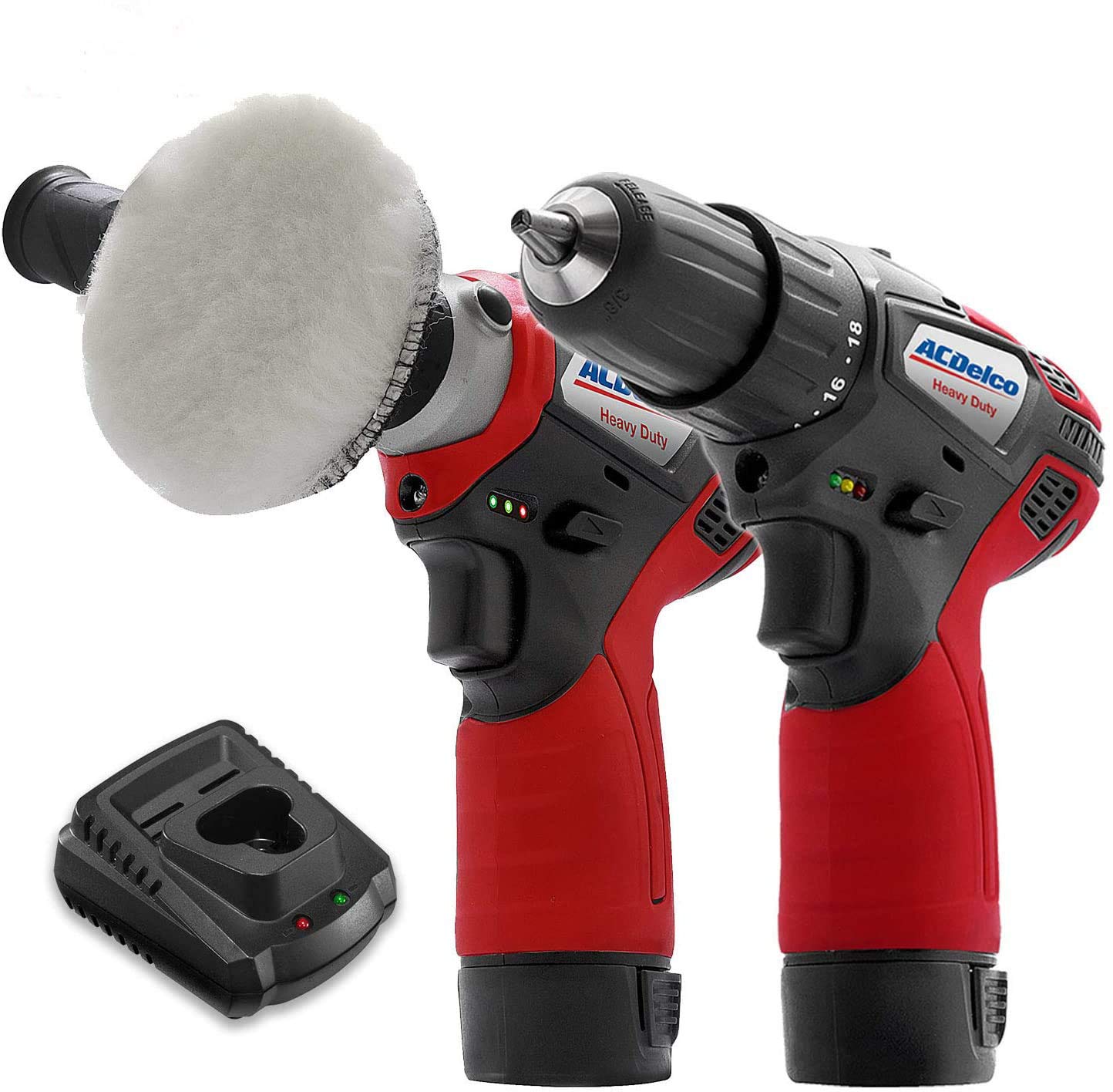 ACDelco ARS1214-K6 G12 Series 12V Cordless Car Buffer & Drill Driver Combo Kit, 3" Mini Polisher with 2 Variable Speeds, Li-ion Batteries and Accessory Set for Scratch Removing - Image 5