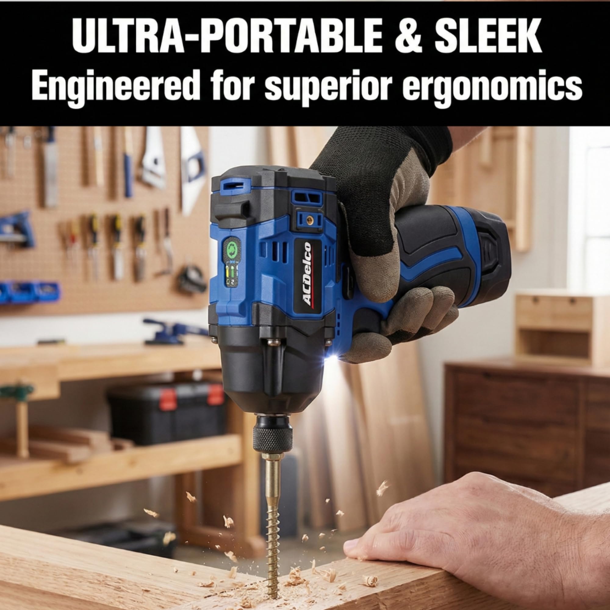 ACDelco G12 Series 12V Brushless 1/4 inch Hex Impact Driver 125 ft-lbs 170 Nm Max Torque 3600 RPM 4-Mode Intelligent Control 5-inch Compact Body Bare Tool Only ARI12185T - Image 6