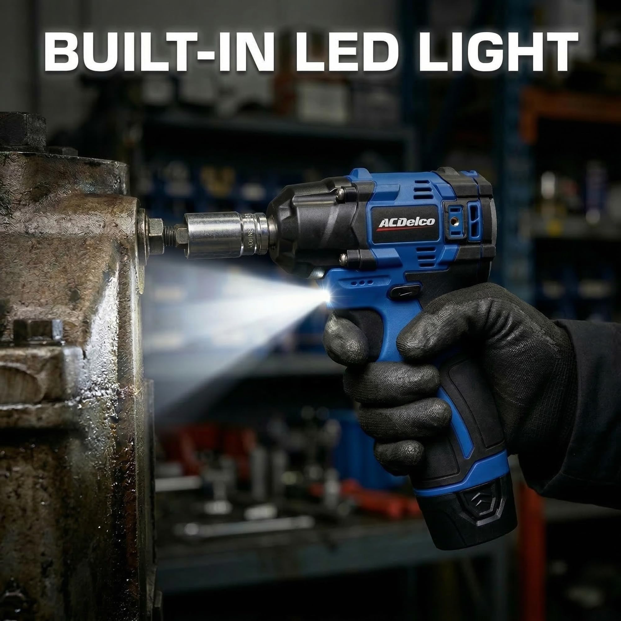 ACDelco G12 Series 12V Brushless 3/8 inch Cordless Impact Wrench 140 ft-lbs 190 Nm Max Torque 3600 RPM 4-Mode Intelligent Control Compact Body Bare Tool Only ARI12186-3T - Image 5